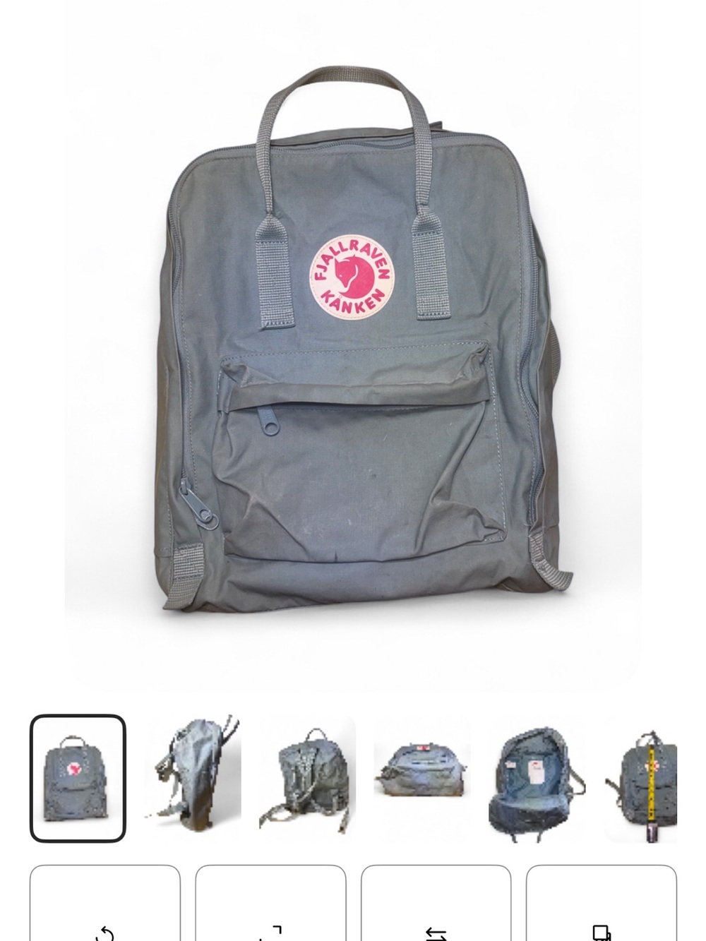 Fjallraven Kanken Laptop Backpack Blue Grey